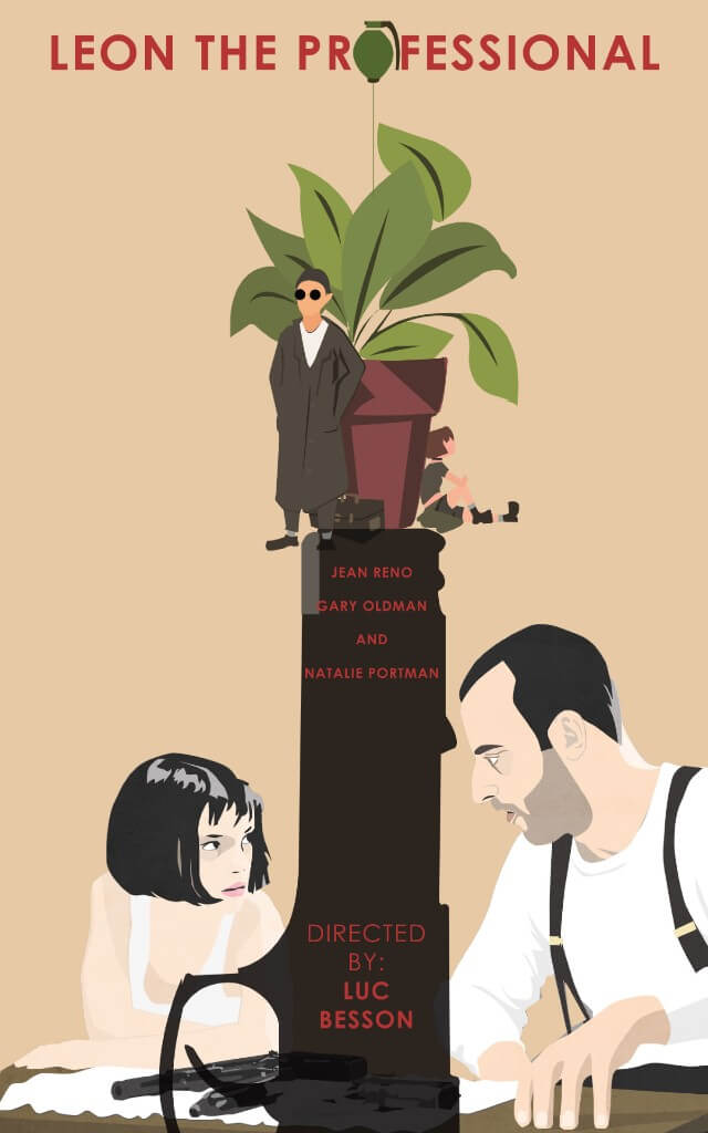 Leon Alternative Movie Poster Inspired by Luc Besson Film 